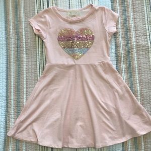 Girls Sparkly Heart Dress
